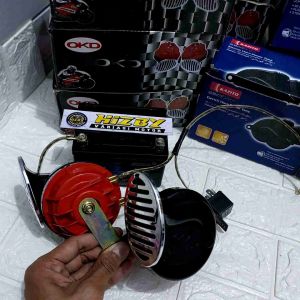KLAKSON KEONG DOUBLE ISI DUA OKD SATU SUARA BISA UNTUK MOTOR DAN MOBIL 12 VOLT