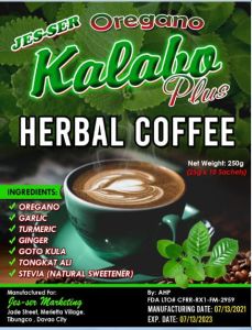 JES-SER OREGANO KALABO PLUS HERBAL COFFEE  WITH MACA