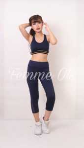 Femme Ols - Setelan Olahraga / Yoga / Senam / Aerobic / Jogging / Crystal Lis