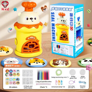 [SG Seller]DIY Badge Making hine Creative Badge Making Kit Kids Button Pin Maker Set for Creative Craft & Gift