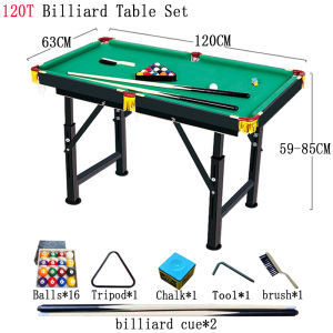 120cm Kids Mini Pool Table Adjustable Metal Legs Pool Table Set Wooden Table Top Pool Table Set