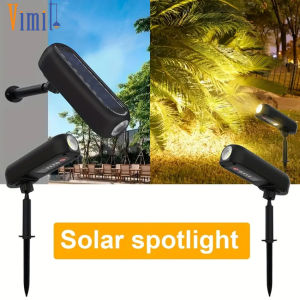 Vimite Solar Lawn Light Wall Lamp Power Display Super Bright Outdoor Landscape Light Courtyard Garden Villa Decorative Lighting Buried Ground Spotlights