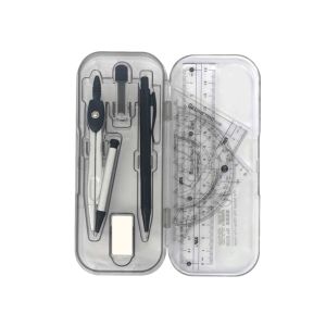 PYA94 8Pcs/Set Portable Drawing Compass Ruler Kit Precise Multifunctional Geometry Compass Set Drawing Accessories Protractor Math Measuring Tool Student Drawing