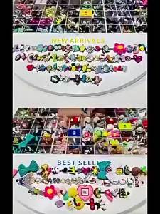 JJBXC CHARM อุปกรณ์เสริมรองเท้าหัวเข็มขัดแบบโลหะ ลายผีเสื � และดอกไม้ สำหรับตกแต่งรองเท้าด้วยตนเอง