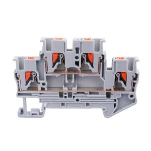 CHUAN 4Pcs 2 vào 2 ra Khối đầu nối PTTB-2.5 PTTB-2.5 2.5mm2 Khối đầu nối ray DIN Bền bỉ Không cần dụng cụ Khối đầu nối lò xo đối với hệ thống dây điện tủ điện công nghiệp