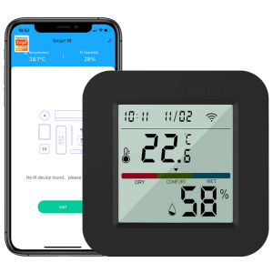 SMATRUL Tuya WiFi IR Remote Control withTemperature and humidity monitoring for Air Conditioner TV DVD Smart Home Infrared Universal Remote Voice Controller For Alexa/Google Home