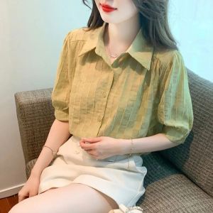 French Short Sleeved Chiffon Shirt WomenS Summer Fashionable Clothes