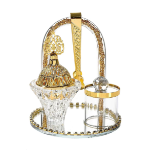 Kim loại kính incenses Burners với khay kẹp lưu trữ Jar bộ hoàn chỉnh cho phòng khách quán cà phê decors centerpieces trang trí
