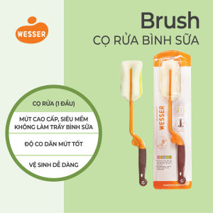 Dụng cụ vệ sinh bình sữa Wesser - MÀU CAM