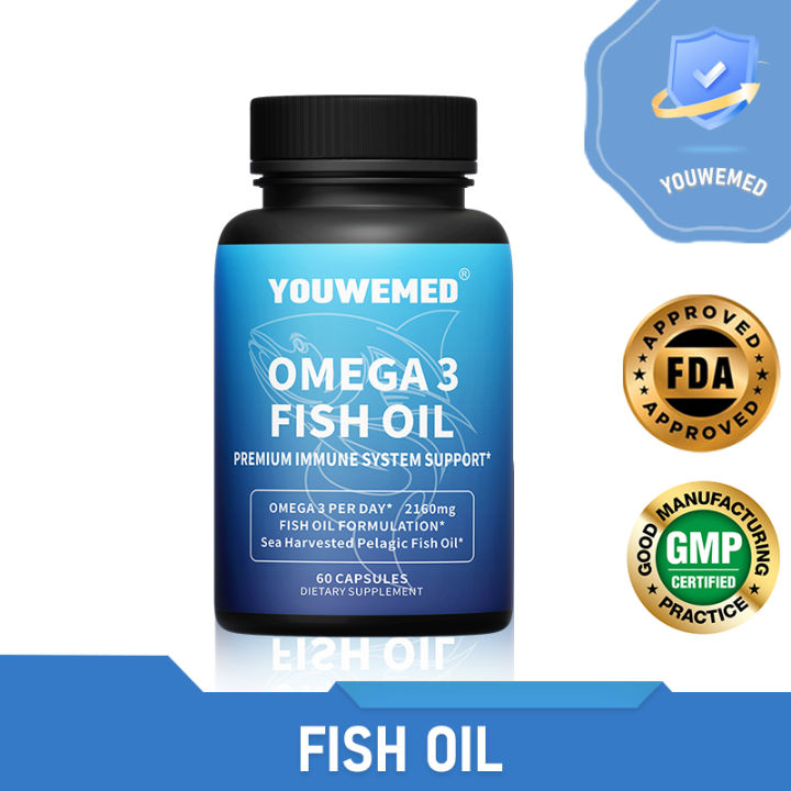 Extra Strength Omega 3 Fish Oil 3600 mg, with High EPA & DHA, Supports