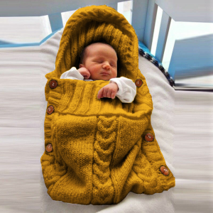 Gaudy - Selimut Bayi Rajut Kupluk Topi Sleeping Bag Bedong Instan Baby Newborn Laki Laki Perempuan