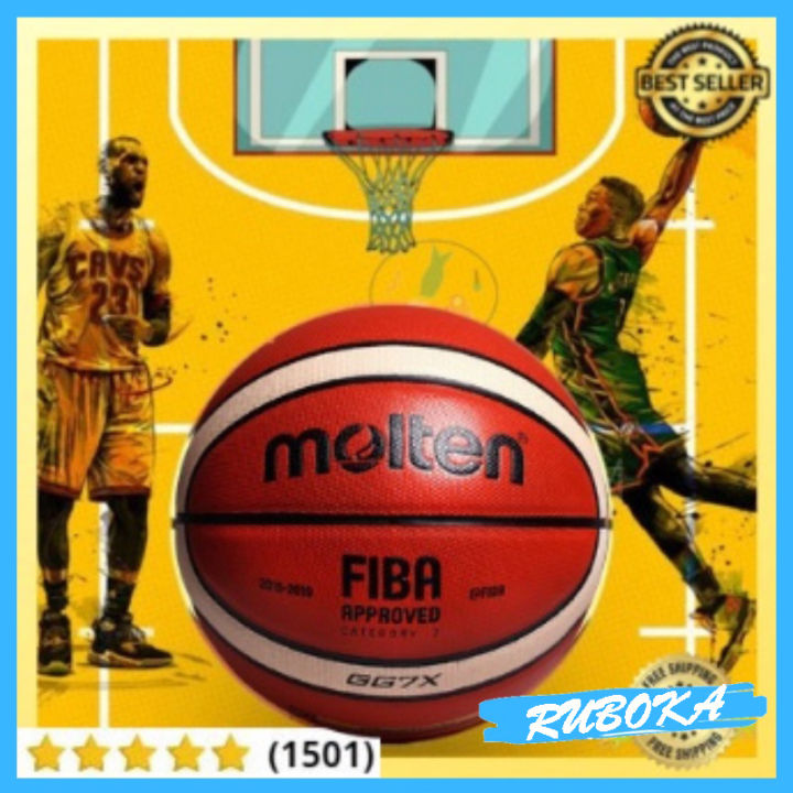 Original Molten Basketball Ball GG7X BG5000 BG4500 Size 7 FIBA Approved PU Leather Material