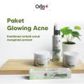 Orlin Beauty Paket Acne Glowing Platinum 4in1 Mencerahkan Wajah Kulit Sensitif Bekas Jerawat Flek Hitam Skincare BPOM. 