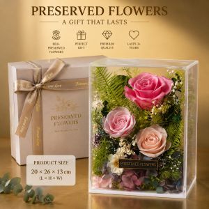 Preserved Flowers - Real Preserved Roses - Elegant Color Palette - Rich Details - Premium Craftsmanship - Dust Proof - Lasts 3+ Years - Gift That Lasts
