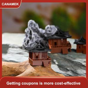 【CANAMEK 】 Pavilion Decorations Pagoda Statue Outdoor Fish Tank Adornment Zen Garden Aquarium Ornament Bonsai Landscaping