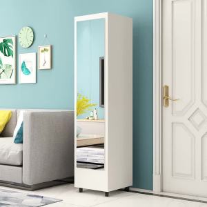 Standing Mirror Full Length Mirror Stand Full Body Full Body Mirror Stand Mirror With Rack Rotating bedroom storage integrated simple coat rack with movable parts