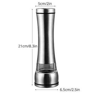 1 PCS Salt and Pepper Shakers & Mills Stainless Steel Sea Salt & Coffee Grinders with Adjustable Ceramic Pepper Grinder