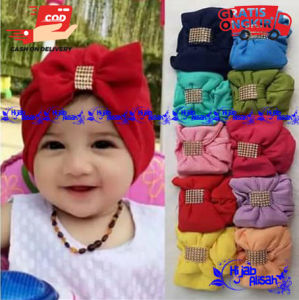 Turban Bayi Pita Payet & Ciput Perempuan Lucu untuk Anak Usia 0-3 Tahun