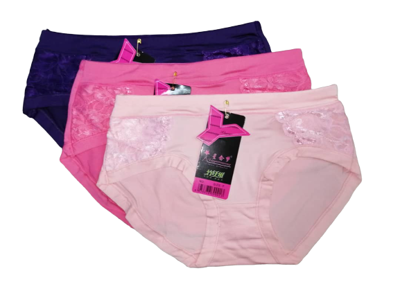 3 or 6 pcs/Ladies Panties Underwear Bottom with bright look