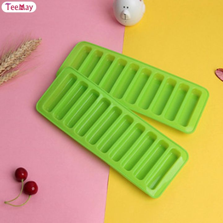 Teemay 10 Cavity Silicone Mold Chocolate Rectangular Cereal Bar Molds