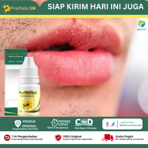 Penghilang Bintik Putih di Bibir / Fordyce Spot Obat Bintik Putih di Bibir Sariawan di Sudut Bibir Obat Sariawan di Mulut Obat Sariawan di Bibir Bibir Kering Pecah Pecah - Propolis SM