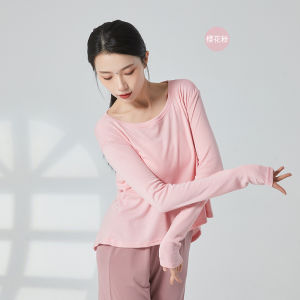 Womens loose and breathable long-sleeved blouse for dancing practice clothes Chinese modern dance classical dance performance clothes