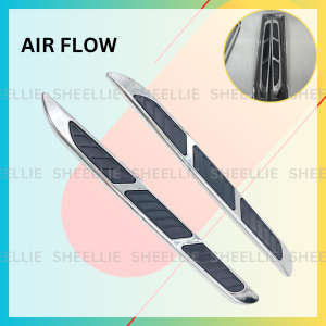 Air Flow Universal  For Car Silver Air Intake Air Flow Hood Scoop Automobile Car Accessories