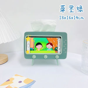 Retro TV Creative Fun Double Duty Tissue Box With Handphone Slot
