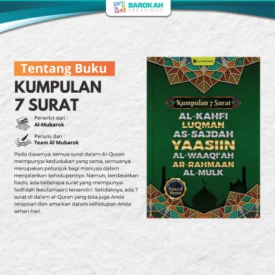 Buku Kumpulan 7 Surat Pilihan Buku Surat Al Waqiah Al Mulk Yasin Lengkap Terjemahan Dan Latin