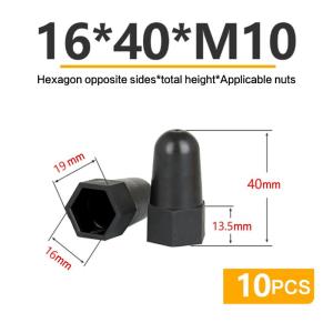 LEI 10PCS Lengthen Nut Cap Hexagonal Nut M6 M8 M10 M12PE Plastic Nut Protection Caps Hex Screw Protective Sleeve