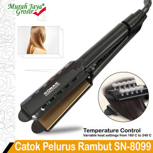 Catok Pelurus Rambut Sonar SN-8099 Lurus Catokan Genteng Temperatur Control Plat Lebar