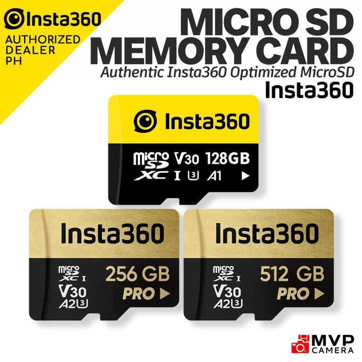 Insta360 128 256 512 GB Micro SD Memory Card Authentic CINSAAVD