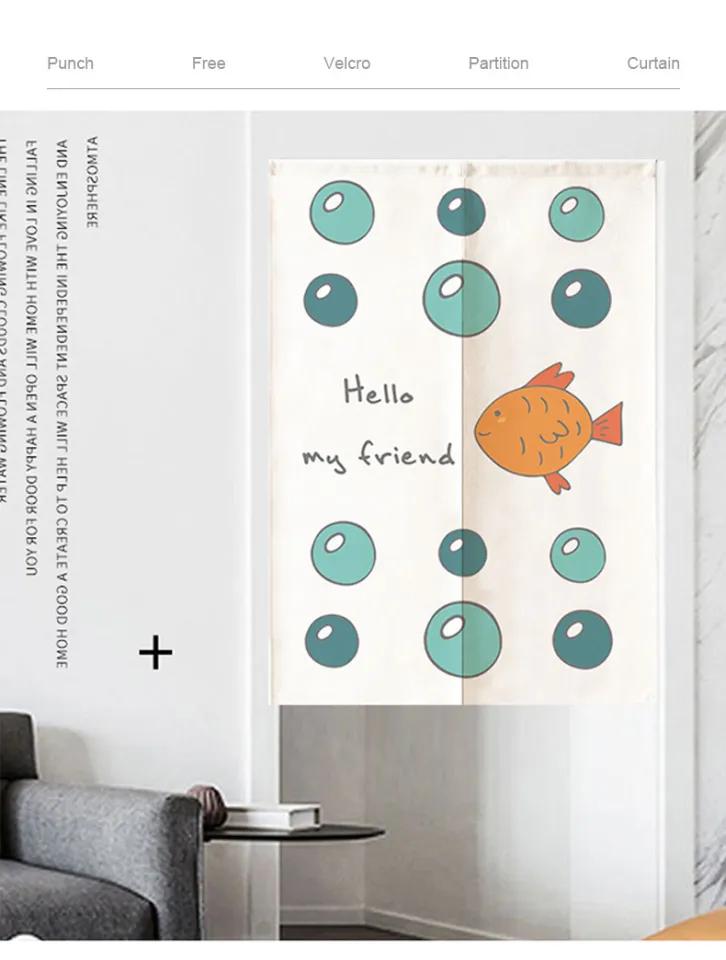 GIBZ Personalized Japanese Noren Doorway Curtain With Photo Picture