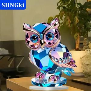SHNGki Dễ Thương Pha Lê Acrylic Owl Máy Tính Để Bàn Trang Trí 15Cm X 15Cm Động Vật Theo Chủ Đề Trang Trí Nội Thất Trang Trí Thực Tế Và Thuận Tiện