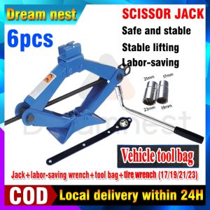 4 Ton Jack For Car Heavy Duty Cars Tool Jack Mechanical Scissor Jack for All Cars With Free Socket Wrench for Wheel Nut/Bolt