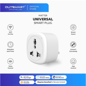 Outsmart® Matter Smart Plug Hey Siri Home App Control