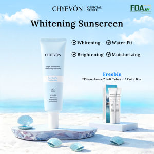 CHYEVON Triple Performance Brightening Sunscreen SPF 50+ PA ++++ 40ml Long Lasting UV Protection | Water Fit Brigthening Moisturizing Whitening Consealing Primer | Deep Sea Kelp Extract & Pro-Xylane & Niacinamide FDA Approved