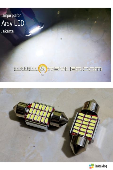Lampu LED Plafon Kabin 31 mm Mobil Avanza Xenia Ertiga Calya Xpander Agya ARSYSTORE - Putih Kebiruan