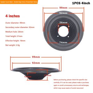 MINIFELE 262 1Pcs Foam Surround Speaker Woofer Paper Cone 4/5/6.5/8/10/12inch Threaded Speaker Accessory Voice Coil Repair Kit for Home Theater Studio DIY System