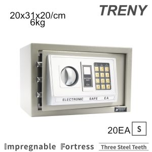 TRENY Safe Box Alarm Digital Safe With Alarm Safe Box Cash box Letter box Standard Three Steel Electronic Security Safe With Alarm