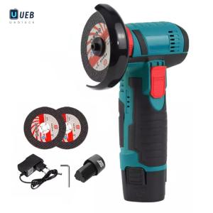 Ueblock✈ 12V 3 Inch Brush Mini Angle Grinder Rechargeable Household Cutting Machine Polishing Machine 19500rpm Electric Hand Grinder Lithium Angle Grinder