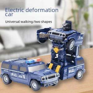 Kereta Polis Hummer Mainan Elektrik untuk Kanak-kanak Robot Menari Transformasi Kereta Transforma Gift For Kids