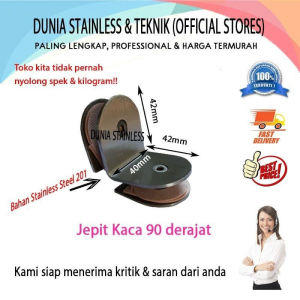 Jepit Kaca 90 Derajat aksesoris stainless