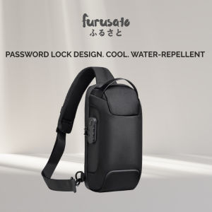 Anti Theft Crossbody Bag Password Lock Design Cool Style Water Repellent Comfortable Mesh Shoulder Strap Fashion Men