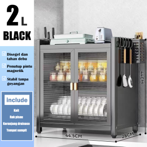 Rak Lemari Dapur/Rak Pintu Kabinet Sepenuhnya Tertutup Lemari Anti Serangga/Lemari Piring Dapur Rak