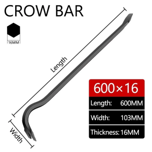 Heavy Duty Crowbar Woodworking Staple Remover Pry Bar Strike Cap Nail Puller Car Repair Tool