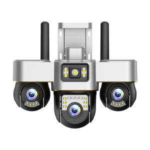 V380 Pro Three lens solar CCTV surveillance camera outdoor high-definition night vision full-color solar-powered camera