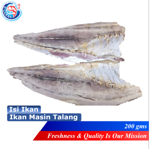 Ikan Masin Talang (Isi ikan 200 gms/Tulang ikan 300 gms)