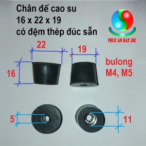 combo 10 cái chân đế cao su giảm rung chống trượt cho các thiết bị máy móc tủ loa đồ gỗ 16x24x20