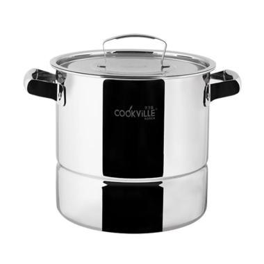 COOKVILLE Deep Steamer Pot 26 cm Dandang Tinggi 26cm Stainless Steel Kukusan | Lazada Indonesia